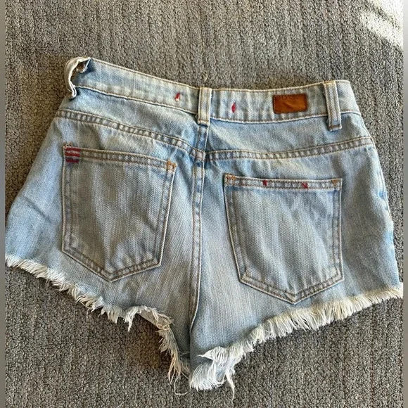 BDG High Rise Cheeky Distressed Denim Shorts - Picture 3 of 6